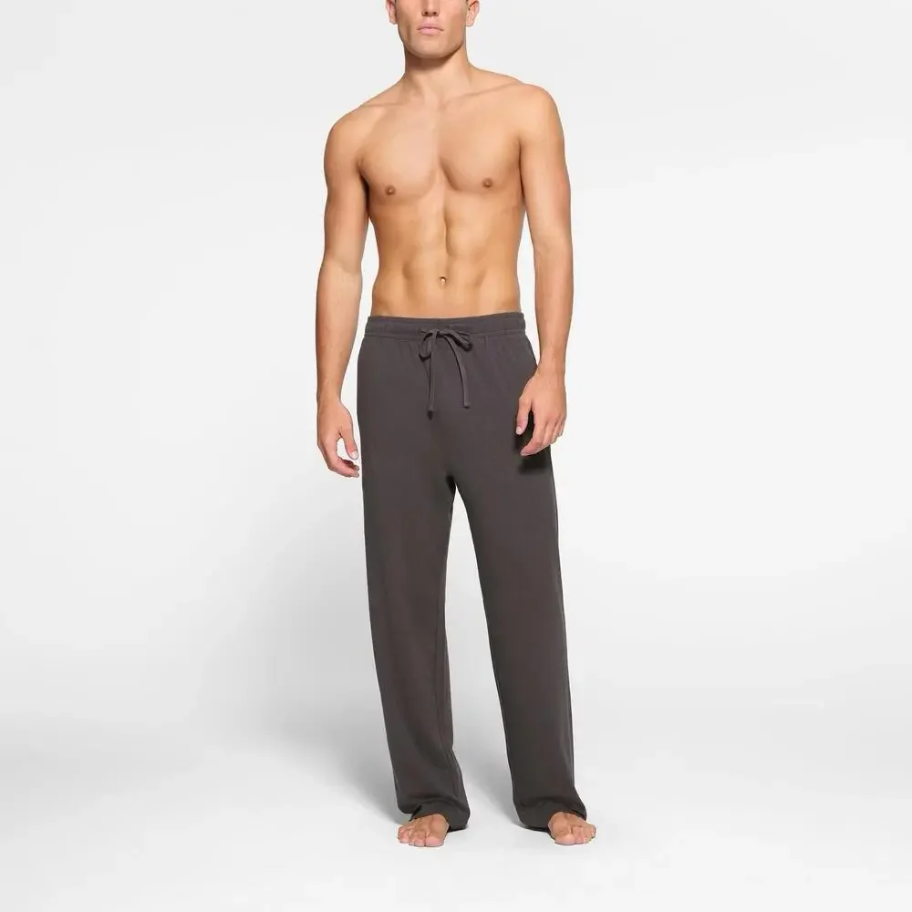 Skims pants mens XL gray drawstring straight leg lounge pajama athleisure casual